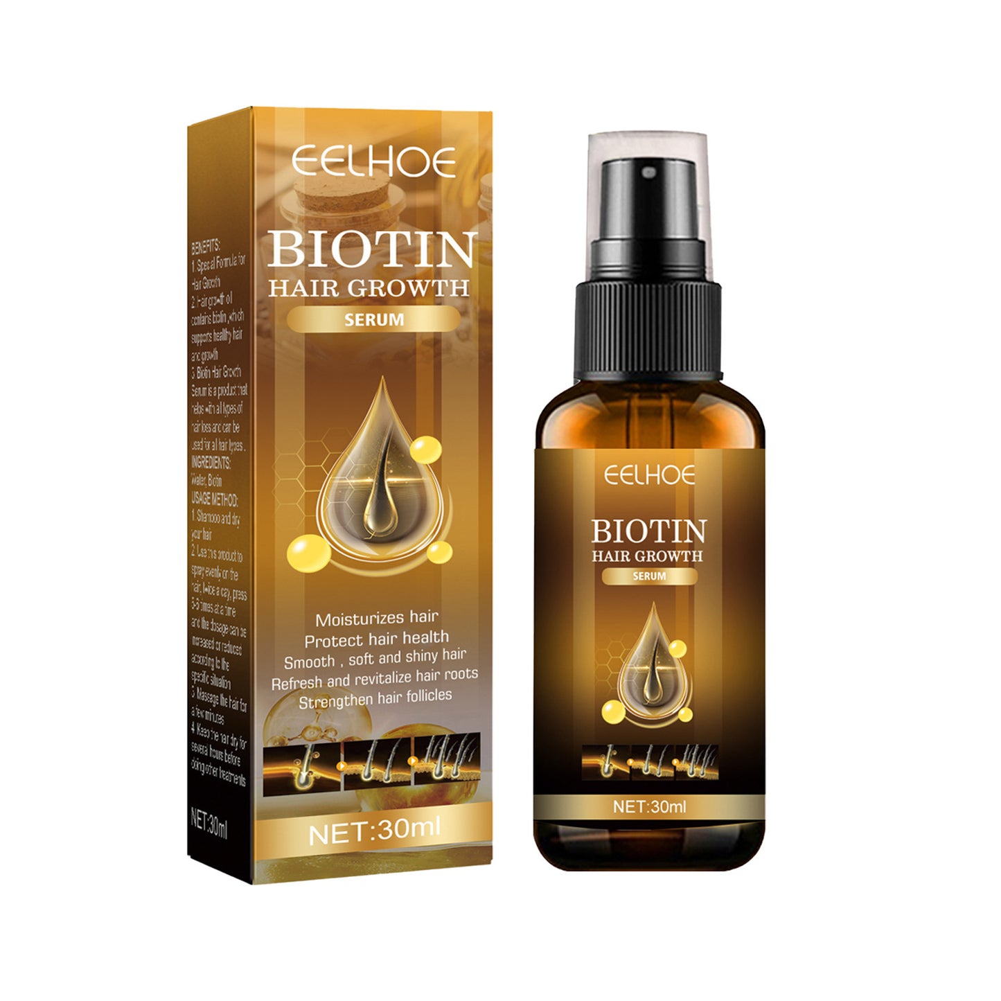 EELHOE Biotin Haar Dichtes Haarspray