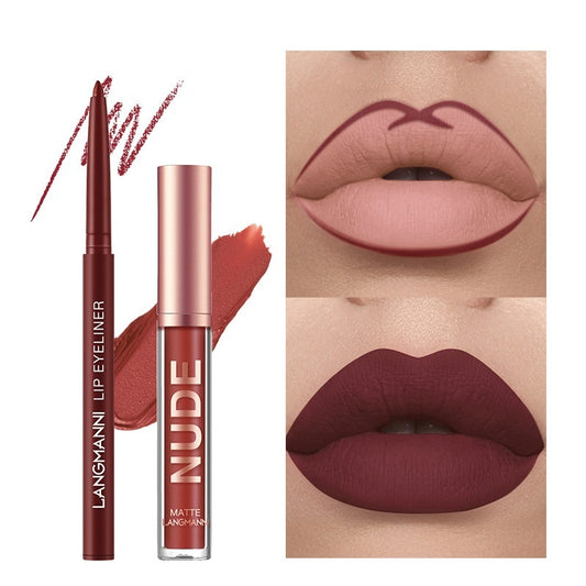 Mattes Lippgloss & Lipliner-Set 12-teilig