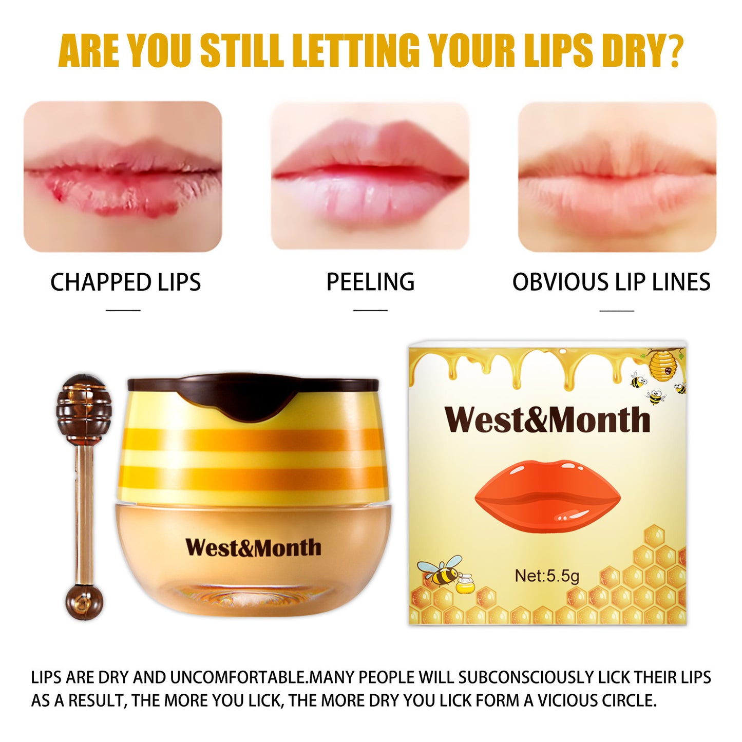 Lippenpinsel Propolis Lippenmaske